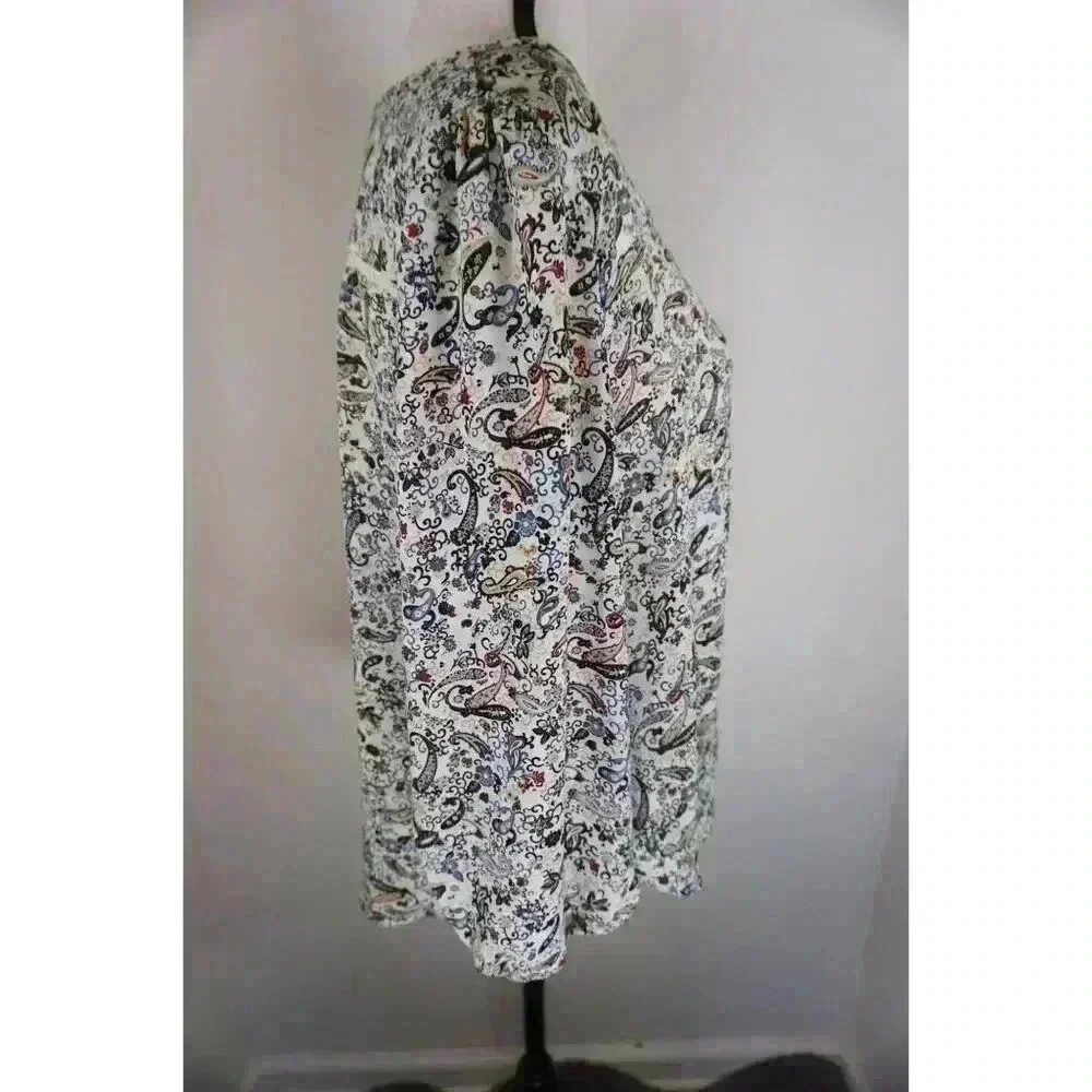 Collective Concepts Paisley Floral Blouse, Size MP - Picture 12 of 14